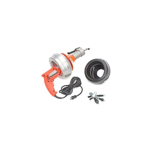 General Wire Spring General Wire PV-A-WC Power-Vee Drain Cleaning Machine includes 2 Cables, Cutter Set & Case PV-A-WC - main